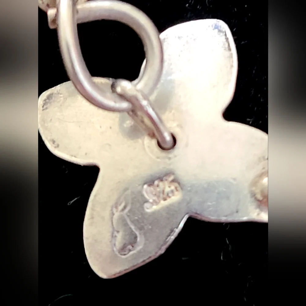 Sterling Silver & Crystals Hand Crafted Choker Necklace - Circum15" - Picture 6 of 6